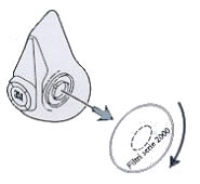 Filtri maschera facciale con innesto a baionetta Filtri maschera facciale con innesto a baionetta