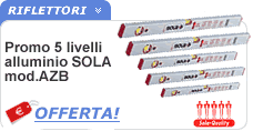 Livelli alluminio da cantiere professionali SOLA Livelli alluminio Sola AZB