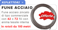 Rotolo fune in acciaio