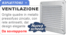 Griglia quadra in metallo zincato